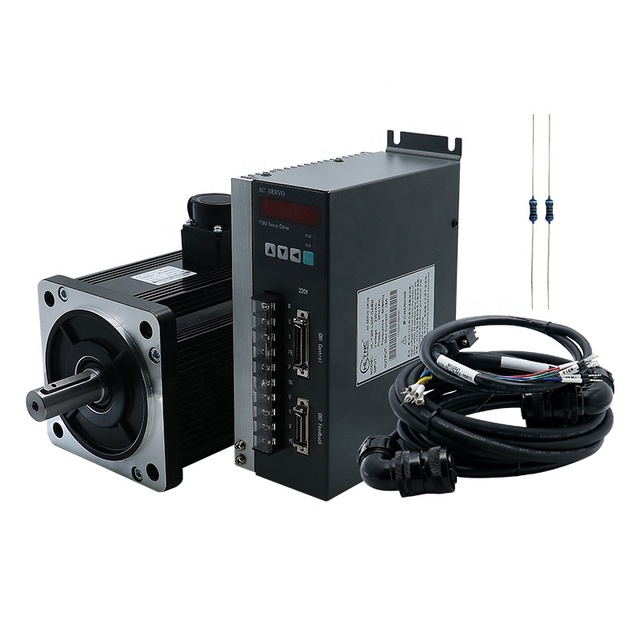 HLTNC High Torque 2.3KW AC Servo Motor Kit 15Nm 1500RPM 220V 130mm Flange NEMA 52 130ST-M15015 Servo Motor with T3M Driver