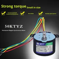 Moteur synchrone à aimant permanent monophasé à pôles à griffes 50KTYZ 220V AC, réversible CW/CCW, montage à bride, 6W, couple élevé, avec engrenage