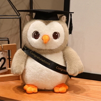 Peluche Hibou Personnalisée pour la Remise des Diplômes OEM ODM, Hibou en Peluche Doux avec Robe et Toque de Remise des Diplômes, Cadeau Souvenir Personnalisé pour la Remise des Diplômes