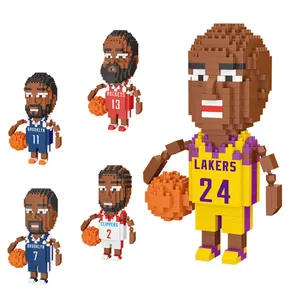 Basketbol oyuncu Mini yapı taşları aksiyon figürü Harden Curry James James eğitim DIY Model oyuncaklar çocuklar için