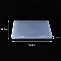 Boîte de rangement pour documents en plastique PP transparent A4, pour dossiers, factures, reçus, archives et bons, boîte multifonctionnelle