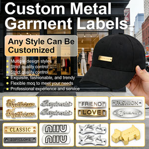 Étiquettes métalliques personnalisées en gros pour vêtements, étiquettes décoratives en métal pour sacs, logos en métal gaufré <span class=keywords><strong>sur</strong></span> mesure - Product Image 2