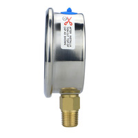 Jauge de pression hydraulique de manomètre de connexion en laiton de 2.5 pouces résistant aux hautes températures
