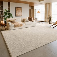 Tapis en faux sisal pour salon, tapis de zone personnalisé marron camel à texture tissée, antidérapant, durable, lavable en machine, tapis de sol
