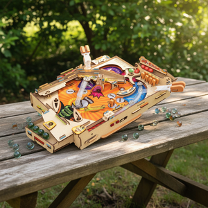 <span class=keywords><strong>Juego</strong></span> de Madera DIY: Placa Educativa Científica, Juguetes Didácticos, Juguetes Educativos para Adultos y Niños, <span class=keywords><strong>Juego</strong></span> STEM de Canicas Montables a Mano - Product Image 1