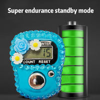 Compteur de doigt à piles Sxh5136 Brand 1011kh Pu Band Flower Button avec boîte