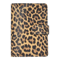 Carnet à spirales A6 en cuir PU imprimé léopard pour usage promotionnel, avec couverture de planificateur personnel à feuilles mobiles et boucle magnétique personnalisable