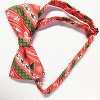 Lustige Männer Weihnachten Fliege New Cotton Green Red Santa Claus Baum Bowknot Frauen Festival Feiern Sie bunte Krawatte