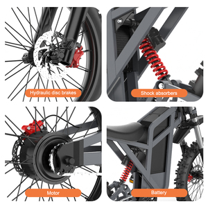Bicicleta Todoterreno QMWHEEL GT3000, 52V 27AH, Neumáticos Anchos, Suspensión Completa, para Nieve, Carretera y Montaña - Product Image 4