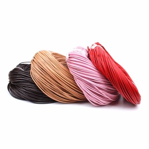 2mm Multicolor Round Genuine Leather Beading <strong>String</strong> Rope <strong>Cord</strong> for Necklace and <strong>Bracelet</strong> DIY Accessory Jewelry Making - Product Image 3