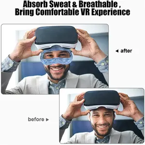 Couverture de masque VR pour <span class=keywords><strong>Oculus</strong></span> Quest 2 Accessoires Bande de sueur respirante Casque de réalité virtuelle pour Meta Quest 3 Pico 4 Vi Sion Pro - Product Image 5