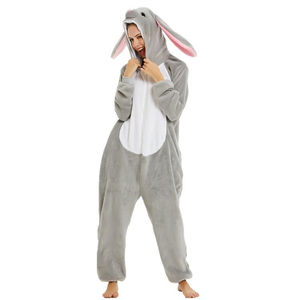 Couleur unie Sherpa à capuche barboteuse salon mignon fourrure <span class=keywords><strong>ours</strong></span> en peluche Onesie pour femmes hiver grande taille flanelle pyjamas doux mode - Product Image 3
