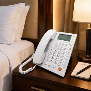 Téléphone filaire pour chambre d'hôtel avec 32 touches de numérotation rapide, identification de l'appelant et haut-parleur, personnalisable pour hôtels 5 étoiles (OEM) - Product Image 6