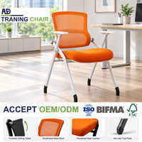 Chaise d'entraînement scolaire moderne empilable et légère, avec structure métallique durable, chaise ergonomique pour visiteurs, idéale pour les salles de réunion et de formation