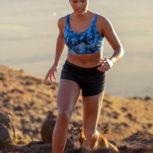 Pantalones Cortos Deportivos 2 en 1 de Cintura Alta para Mujer con Bolsillos Laterales para Correr - Product Image 2