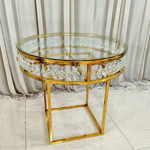 furun Round <b>Table</b> Square Base Glass Surface Metal Wedding <b>Table</b> Home Supplies <b>Party</b> <b>Decoration</b> - Product Image 4