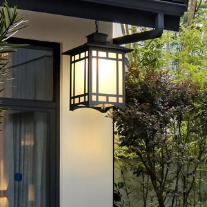 Lampe suspendue extérieure contemporaine LED étanche Villa Jardin Cour Porte Couloir Balcon Lampe suspendue - Product Image 5