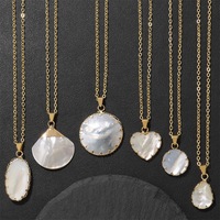 Bijoux en plaqué or Collier en coquillages Collier à pendentifs pour femmes Collier à pendentifs en coquillages Accessoires