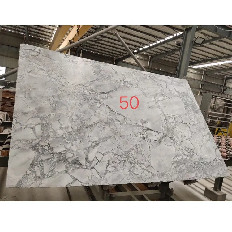 SHIHUI esterno e decorazione d'interni pietra naturale Dolomite brasile Super bianco quarzite marmo lastra di piastrelle per cucina
