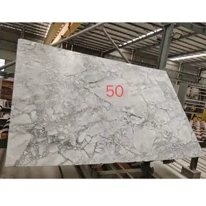 SHIHUI Exterior And Interior Decoration Natural Stone Dolomite Brazil Super White Quartzite Marble Slab Tiles For Kitchen