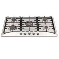 Cuisinière à gaz en acier inoxydable de 0.7MM d'épaisseur, cuisinière à gaz à 5 brûleurs avec Valve de <span class=keywords><strong>Chant</strong></span> - Product Image 6