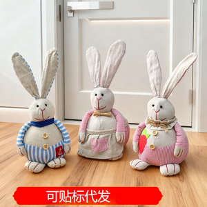 Cute European Style Bunny Doorstop Cotton Linen Fabric Decorative Doll <b>Easter</b> Gift Household <b>Ornament</b> - Product Image 5