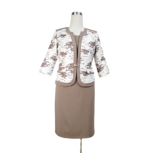 Conjunto de 2 Piezas de Traje de Oficina para Mujer, Elegante, Hasta la Rodilla - Product Image 1