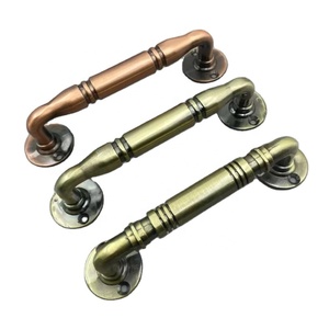Hot ZINC Aluminum Retro External Installation Gold AC Cabinet <strong>Door</strong> Drawer Handle Room <strong>Door</strong> Hole Free Furniture Handle - Product Image 1
