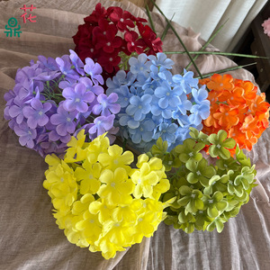Flores de Hortensia de Seda, 72 Pétalos, Estilo Coreano, Decoración para el Pasillo de Boda, Arreglo Floral Artificial Hecho a Mano para Pared - Product Image 1