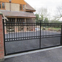 Portail de jardin en fer forgé de style européen, robuste et écologique, avec treillis pour entrée de villa
