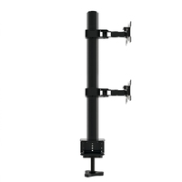 Support de bureau réglable pour deux moniteurs avec bras pour écran LCD, adaptateur pour ordinateur portable, 32 pouces, inclinaison de 45 degrés, en stock