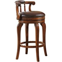 Chaise de bar en cuir pivotante hauteur comptoir moderne en bois luxe design cuisine tabourets hauts