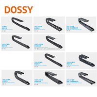 Cadena portacables de plástico tipo puente abierto de 20x100mm para guía de cables