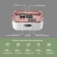 Séchoir à vêtements compact et portable électrique à vapeur automatique avec contrôle par minuterie et UV