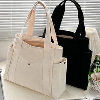 Sac fourre-tout en toile brodée avec nom, sac fourre-tout personnalisé pour demoiselle d'honneur avec poche latérale et avant, cadeau pour enterrement de vie de jeune fille, cadeau pour la fête des mères