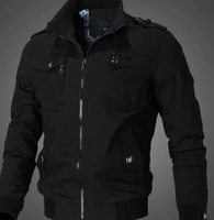 Veste coupe-vent homme personnalisée en gros, collection automne, coupe ajustée, col montant, manteau décontracté grande taille 5XL pour l'extérieur