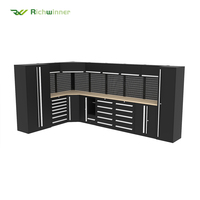 Conjunto de Gabinetes Modulares Profesionales para Garaje RW, Banco de Trabajo de Acero Resistente, Caja de Herramientas con Ruedas, Panel Perforado, OEM, 500 kg