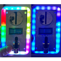 DC12V LED lumière éclairée cadre Mini griffe Console de jeu Machine de pêche multi-pièces accepteur jeton sélecteur carte de validation