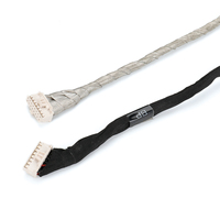 Cable conector hembra de 16 pines 2x8 con blindaje trenzado y etiquetado BP para ECU automotriz, control industrial, uso médico y OEM
