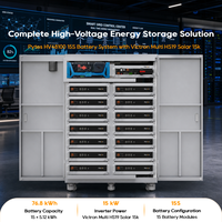 Batterie solaire LiFePO4 haute tension personnalisée Pytes 76,8 kWh, armoire ESS commerciale pour micro-réseau triphasé, fabricant