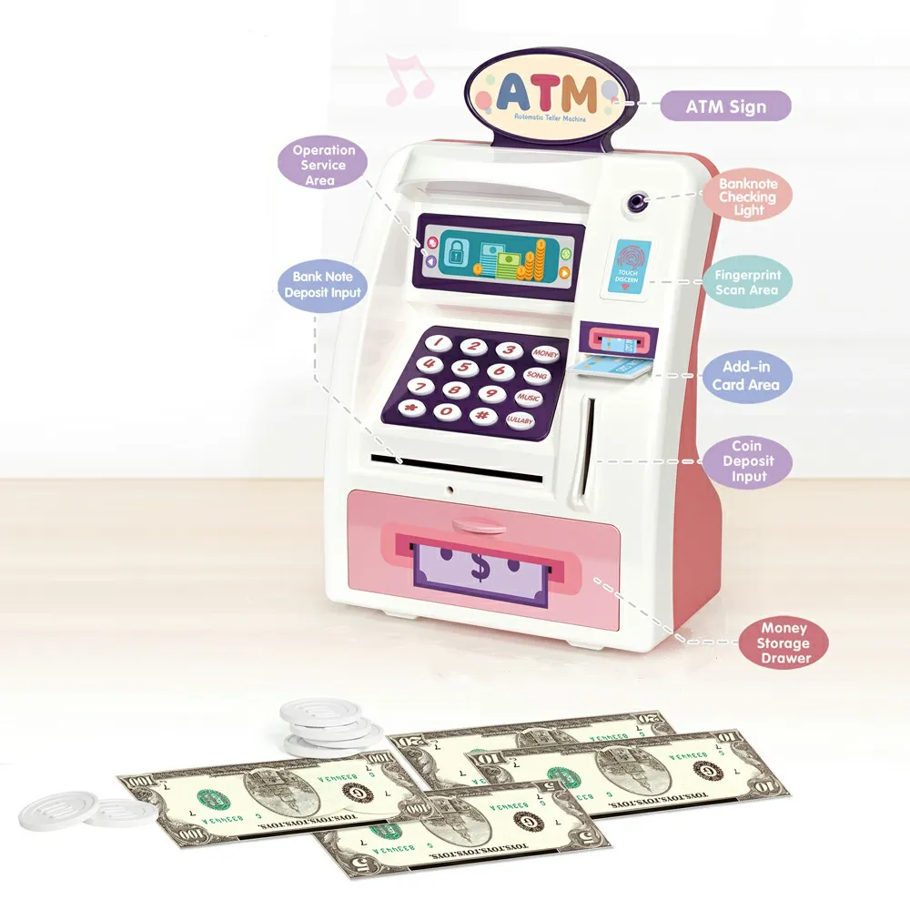 KUNYANG TOYS ECO素材教育用ミニパスワード安全貯金箱銀行ATMおもちゃ子供向けギフト