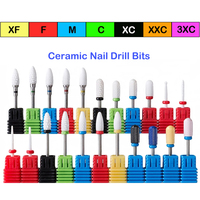 Brocas de carburo de tungsteno de diferentes tamaños y colores, cortador de uñas de cerámica para taladro de uñas