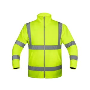 Giacca in pile ad alta visibilità, abbigliamento da lavoro personalizzato - Product Image 4