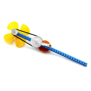 Kit de ventilador de manivela, juguete de plástico para experimentos científicos, juguete educativo para niños, aprendizaje STEM, edad de 7 a 9 años, forma de planta - Product Image 1