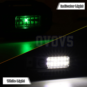 Đèn LED mái vòm OVOVS màu trắng, gắn thanh chống lật, đèn LED đa năng cho xe UTV, ATV, <span class=keywords><strong>Polaris</strong></span> <span class=keywords><strong>RZR</strong></span>, Jeep - Product Image 4