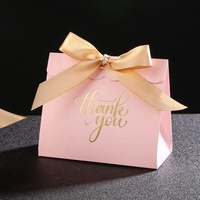 Rosa Pappkartons Schokoladen verpackung Versand bereit Danke begünstigt Verpackungs partys Dekorative Pink Fancy Box zum Geburtstag