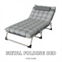 Chaise longue pliable professionnelle en métal à hauteur réglable, facile à transporter, pour la maison, le bureau, l'extérieur, la chambre moderne, l'hôtel