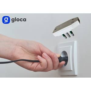 Prise électrique plate Gloca 10A 250V blanche, norme italienne, avec mise à la terre, lot de 5 - Product Image 5