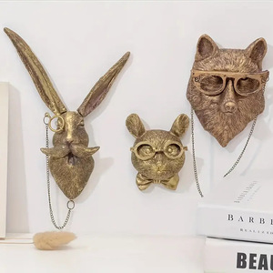 Antique Bronze Resin Animal <b>Wall</b> Hangings Irregular Shape Home <b>Decor</b> Halloween Living Room Decoration - Product Image 1