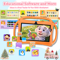 Tablettes pour enfants Android 12 de 7 pouces, 2 Go + 32 Go, processeur quadricœur MTK, batterie 3000 mAh, Wi-Fi, résolution 1024 x 600, écran tactile